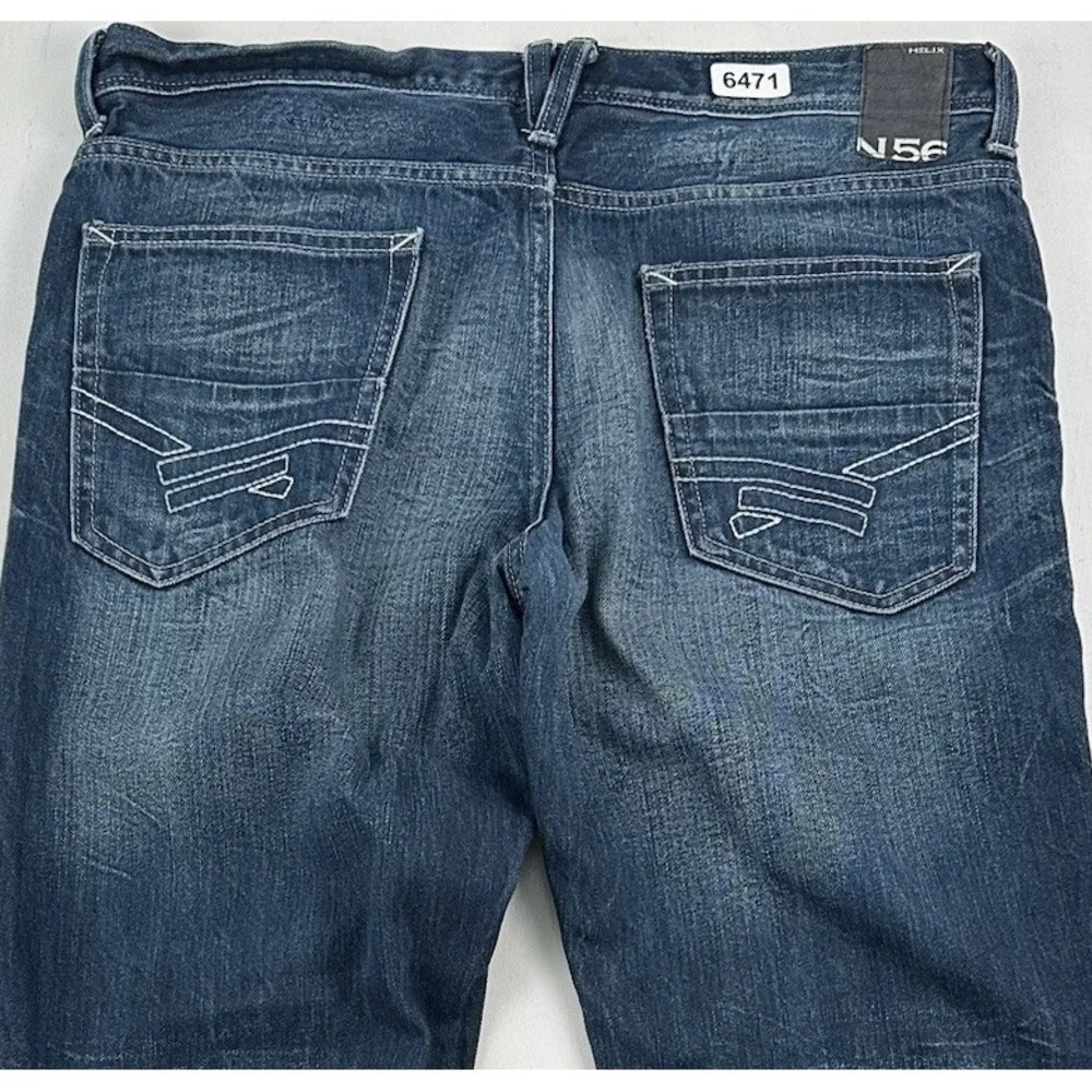 VTG Y2K Helix‎ Slim Boot Cut Jeans Men 34x30 Blue Medium Wash Denim Skate Grunge